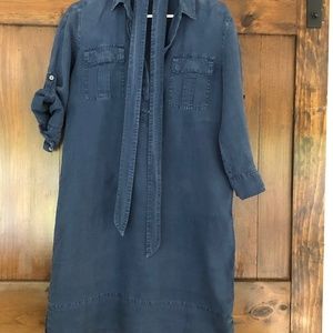 Tommy Bahama 100% Linen Blue Dress Size XS